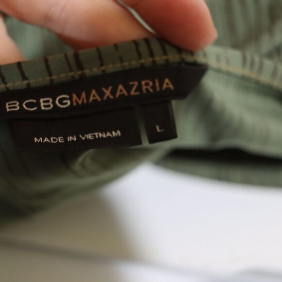 BCBGMaxAzria Red and Green Y2K Boho Hippie Wrap Sundress LG - Picture 6 of 13